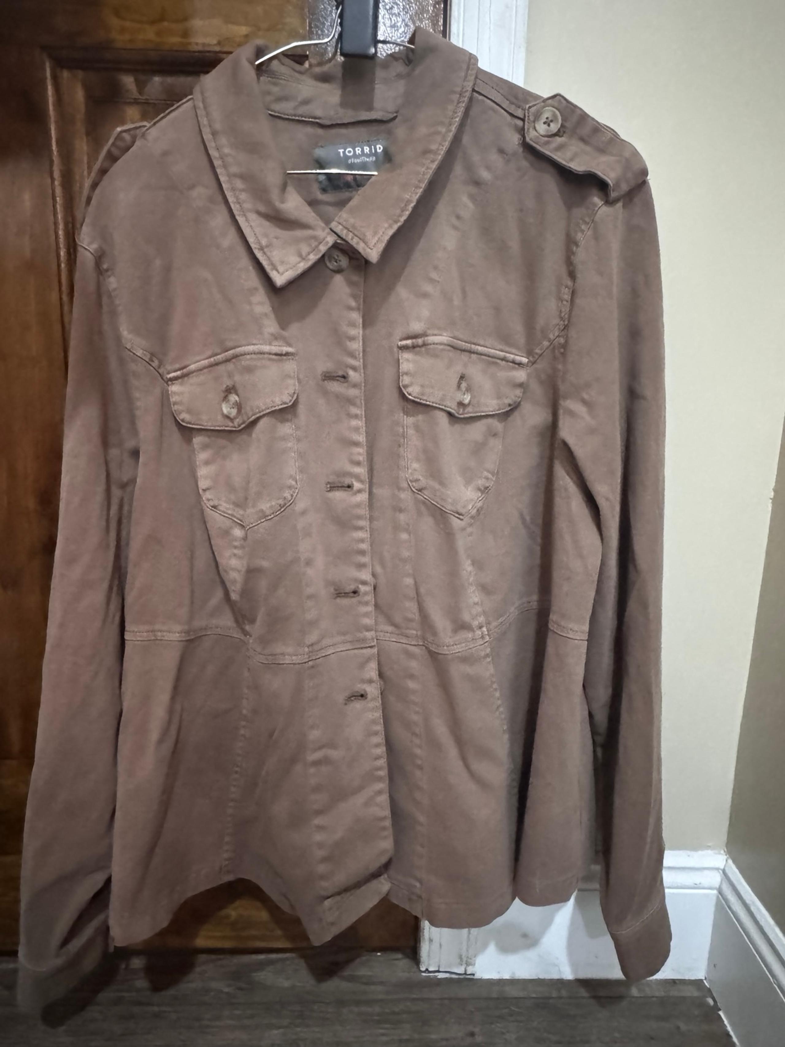 Torrid brown shacket