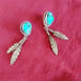 Turquoise Earrings Native American Vintage