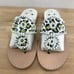 Jack Rogers Jacks Flat Sandals- Neon Green Leopard- Size 7- NIB