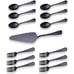 Pack of 13 Stainless Steel Black Titanium Plated Cake Serving