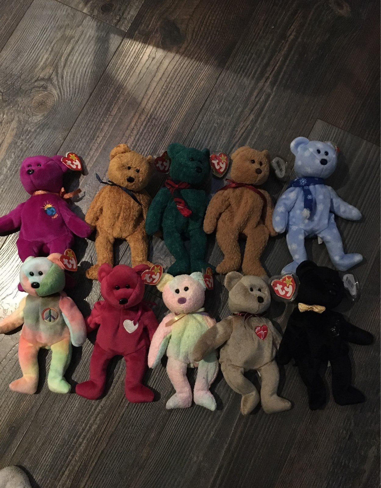 Ty Beanie Babies lot 10 bears 1996-1999