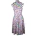 Belle Badgley Mischka Nadia Floral Sleeveless A-line Dress Lilac Size 6