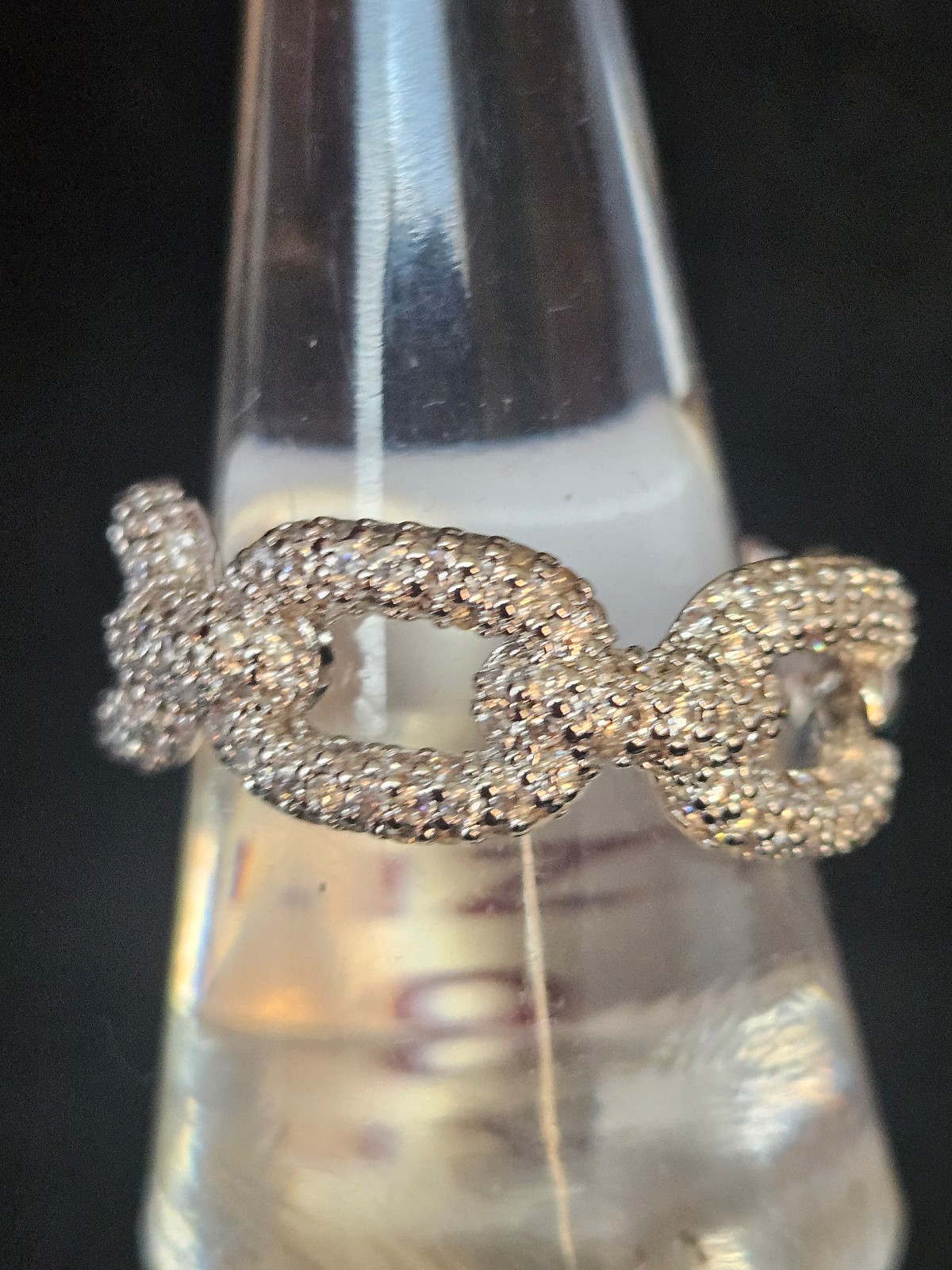 Bomb party April 2025 ring Linked by fate size 9 Rhodium