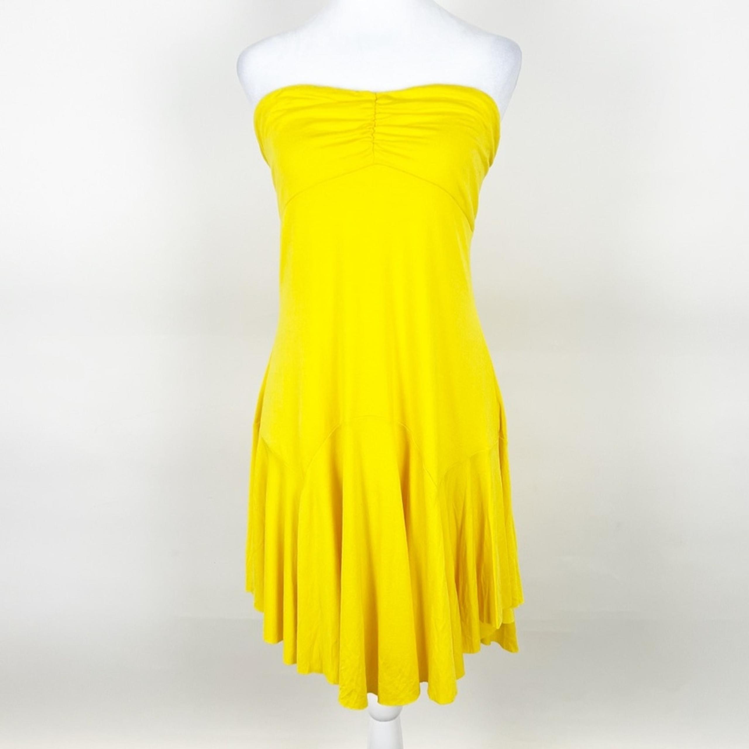 Urban Outfitters Strapless Mini Dress Yellow Size Large