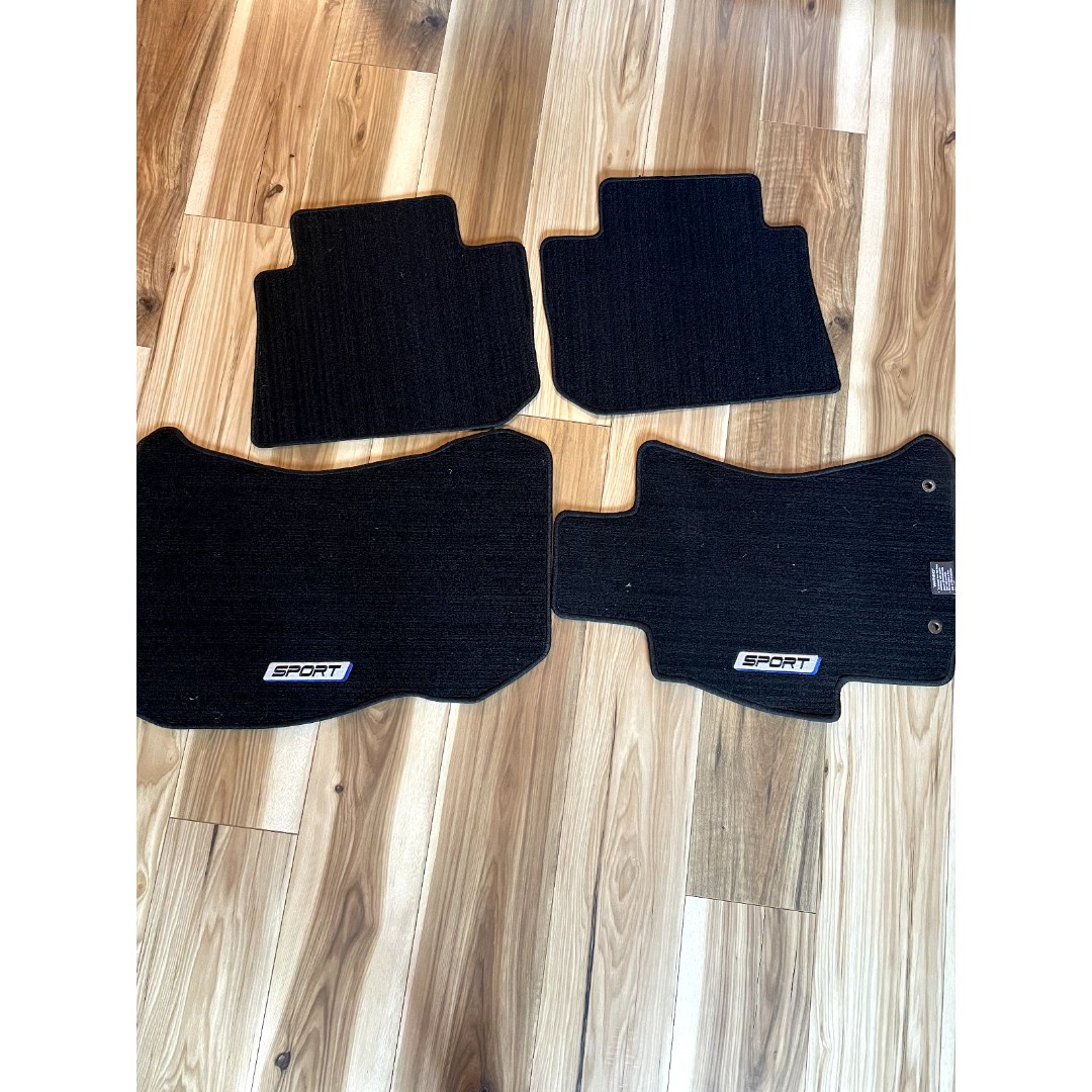 2012-2016 Subaru Impreza Front & Rear Carpet Floor Mats w/Sport Logo OEM Bsh