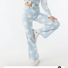 O’Neill 28 Pants Kelcey Pants in Blue Chambray floral NWT