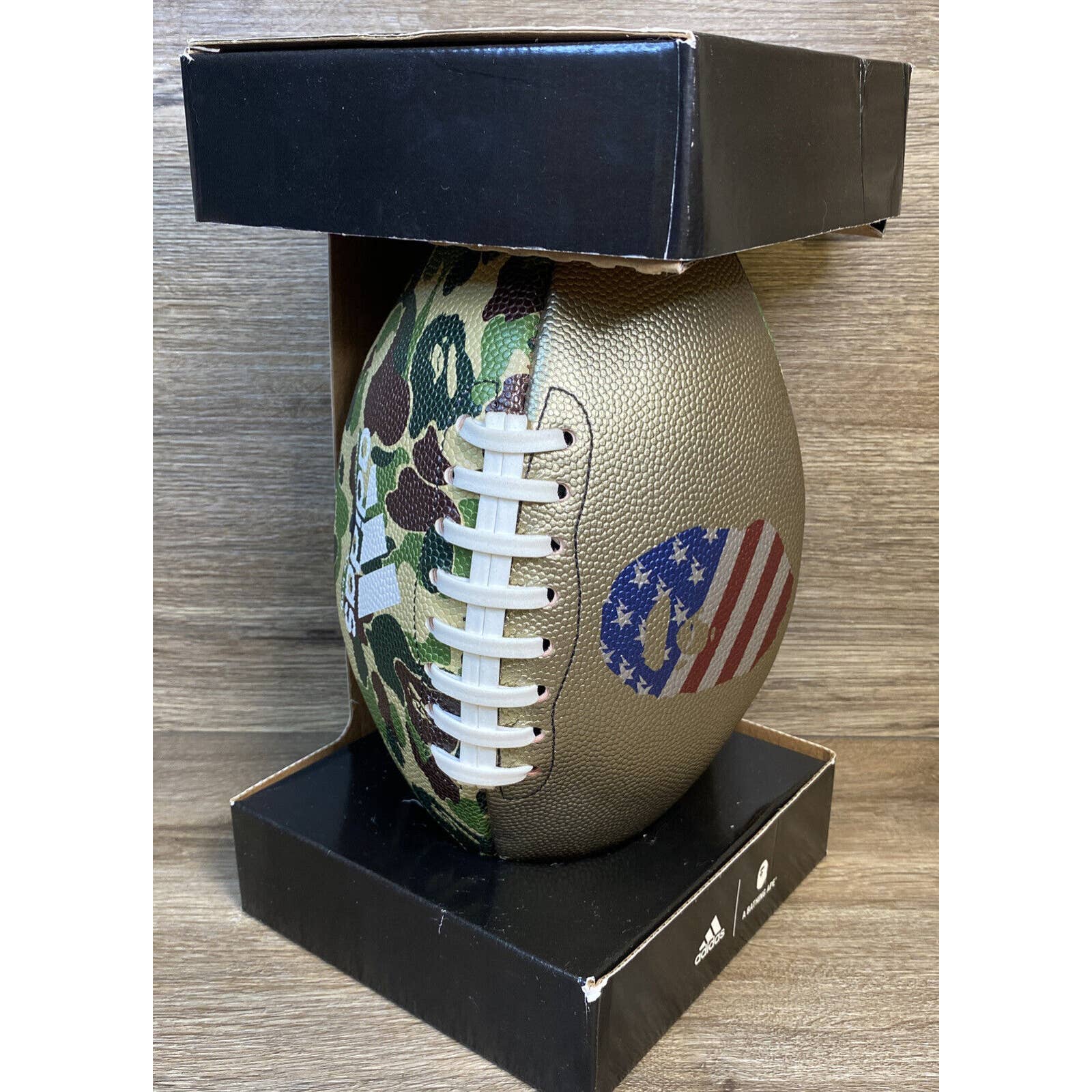 Adidas x Bape A Bathing Ape Football One Size OS Green Camo Metallic Gold CL5412