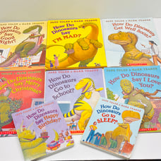Lot of 8 HOW DO DINOSAURS books Yolen/Teague Go to Sleep-Say I'm Mad I Love You?