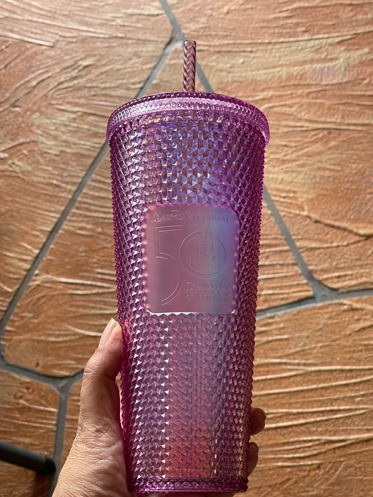 Limited Edition WDW Pink 50th Anniversary Starbucks Tumbler