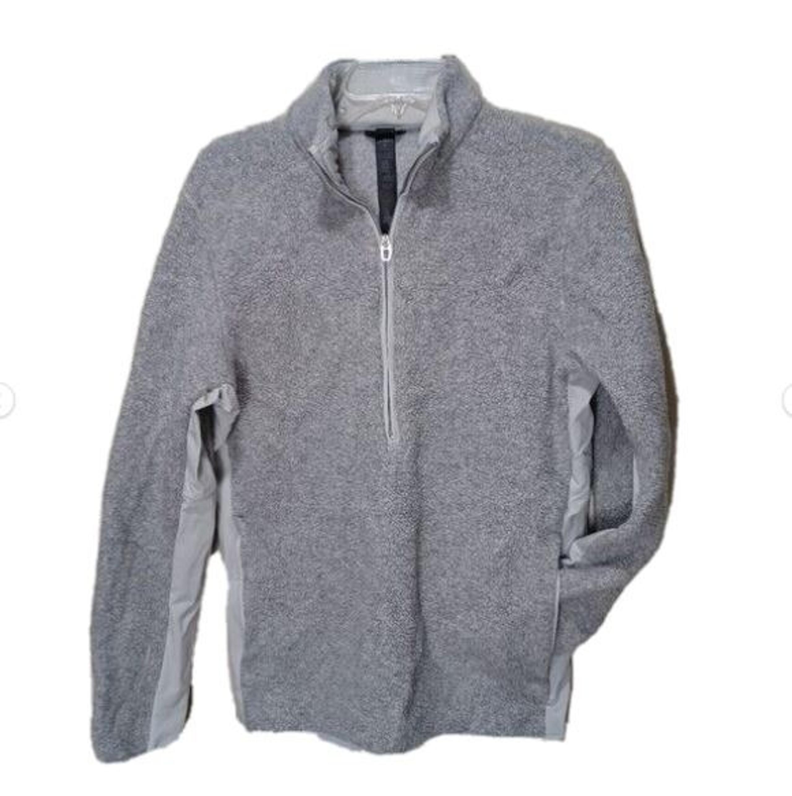 Lululemon Athletica Men's Gray Sherpa Wool Pullover Jacket Size Small