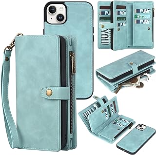 TwoHead Wallet Case Compatible with iPhone 15,Detachable Magneti