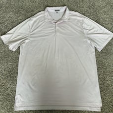 Summer Comfort Men’s 2XLT Hemlock Performance Jersey Polo White/Pink Stripe