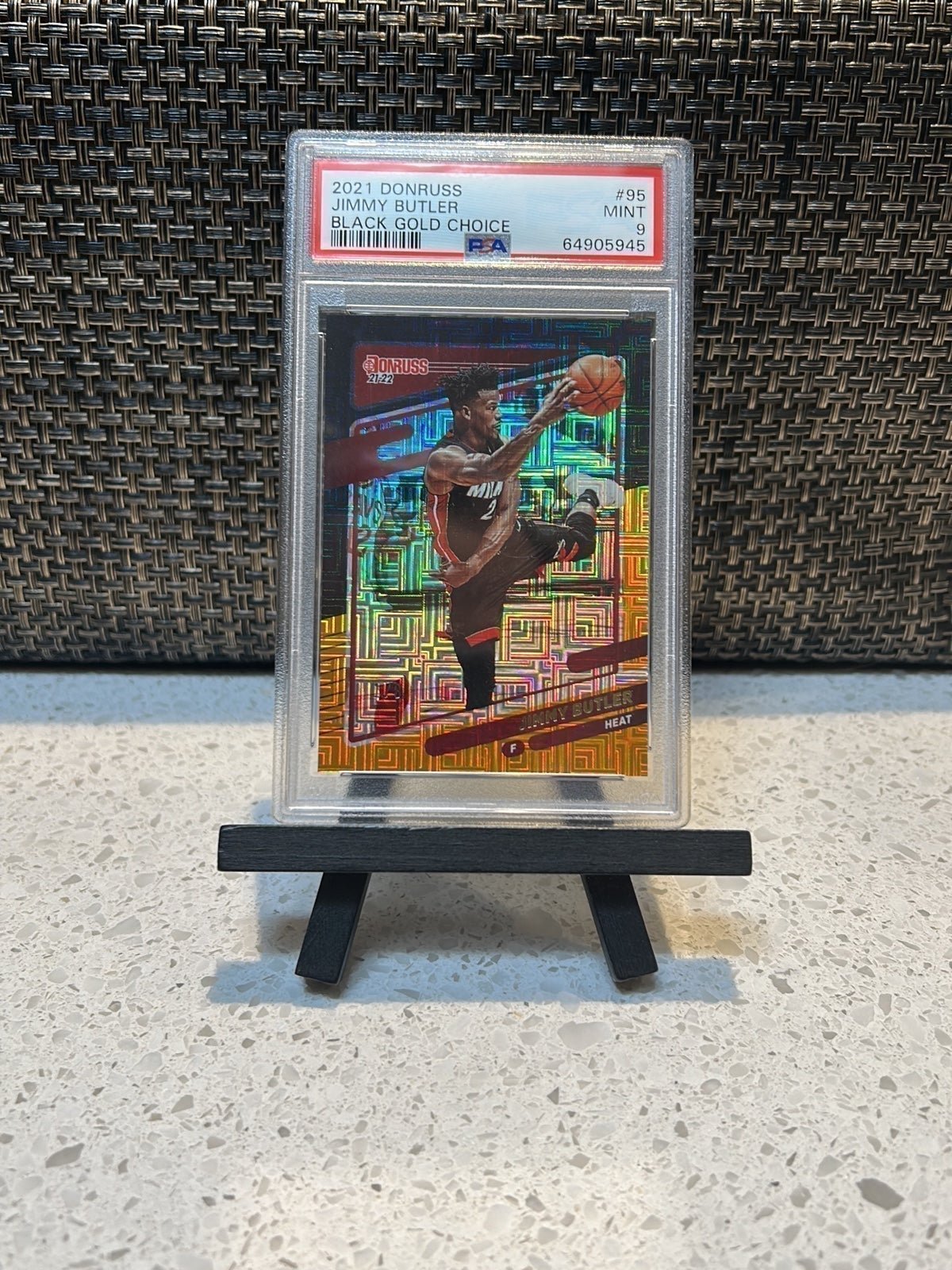 Jimmy Butler Black Gold Choice Card 2021 Donruss SSP - Rare PSA 9 MINT 1/8 POP 1