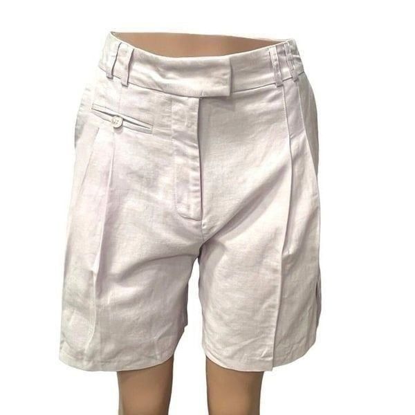 Topshop Women’s linen-blend Longline Shorts, Pale Lilac, US Sz. 6