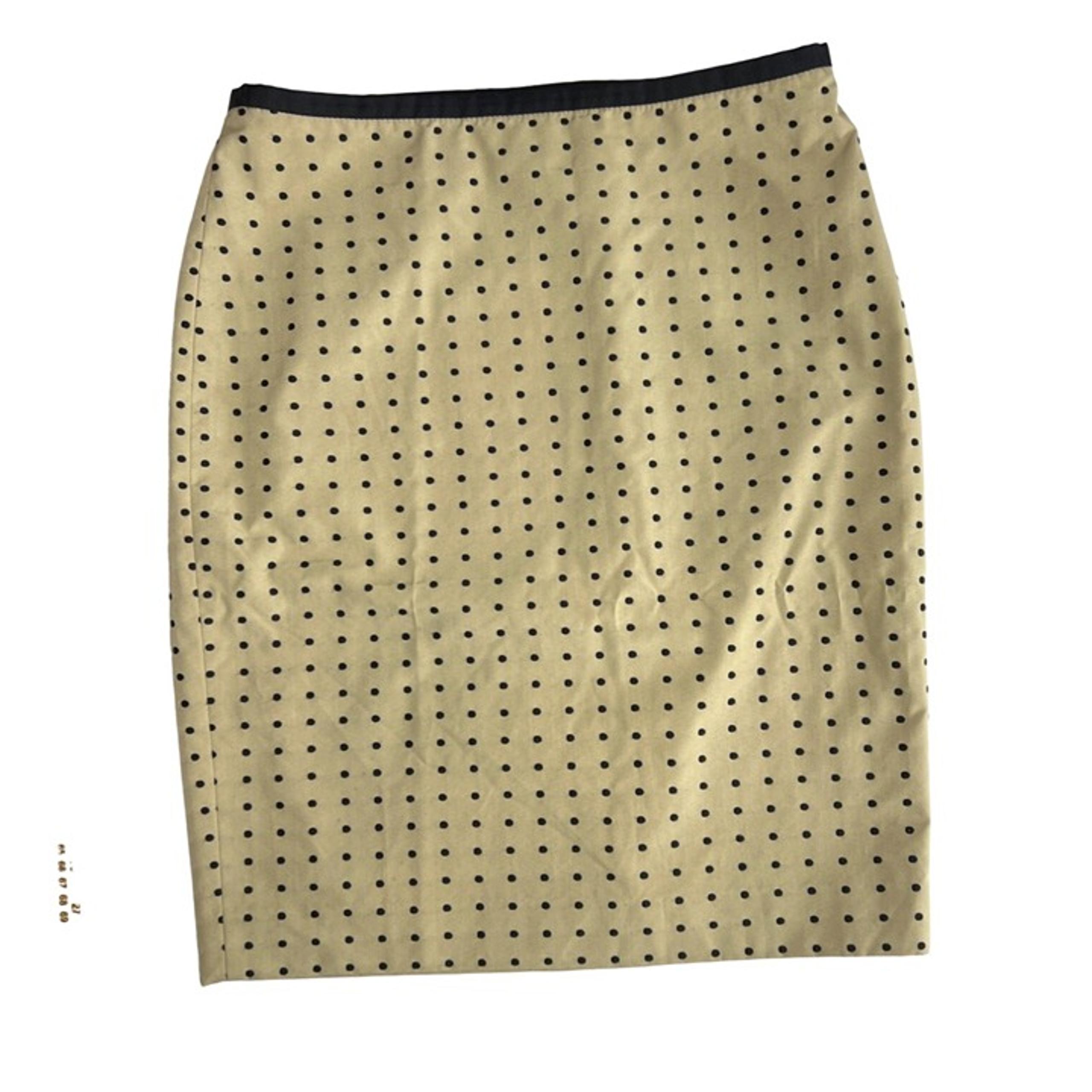 Outback red tan black polka dot pencil skirt sz 4 business casual