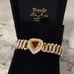 Vintage Co-Star Sweetheart Expandable Bracelet Orange Heart