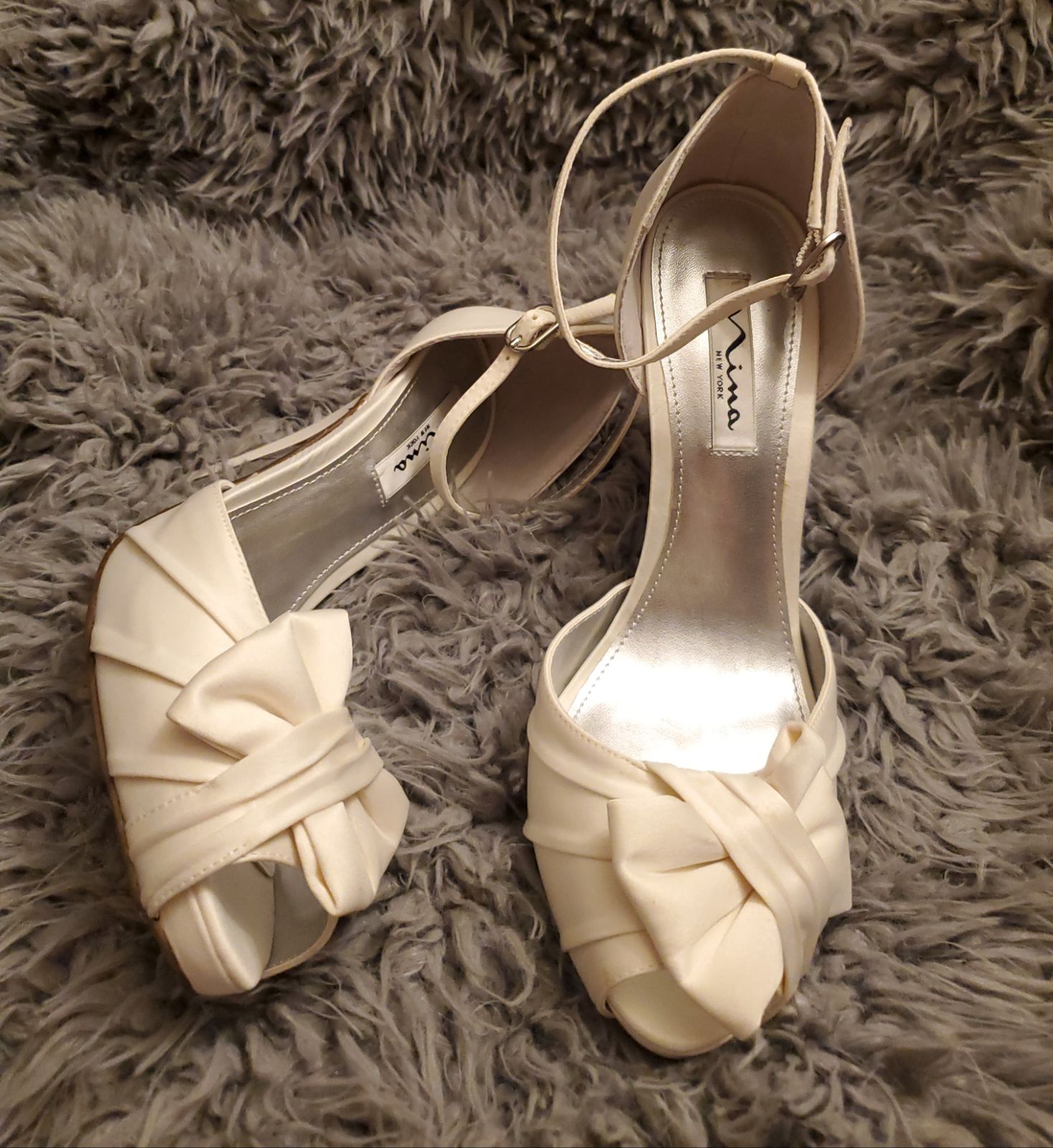 Nina White Ivory Wedding Shoes