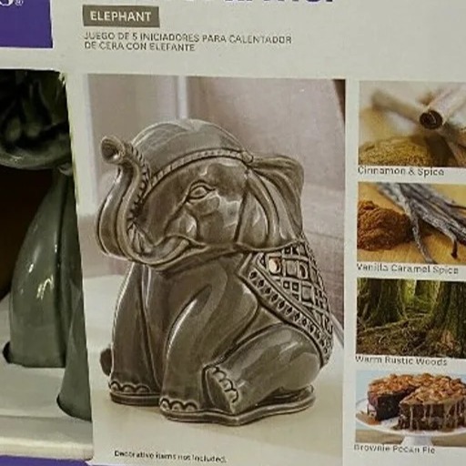 Wax Warmer Elephant With 4 Wax Scents Better Homes & Gardens Gray Electric