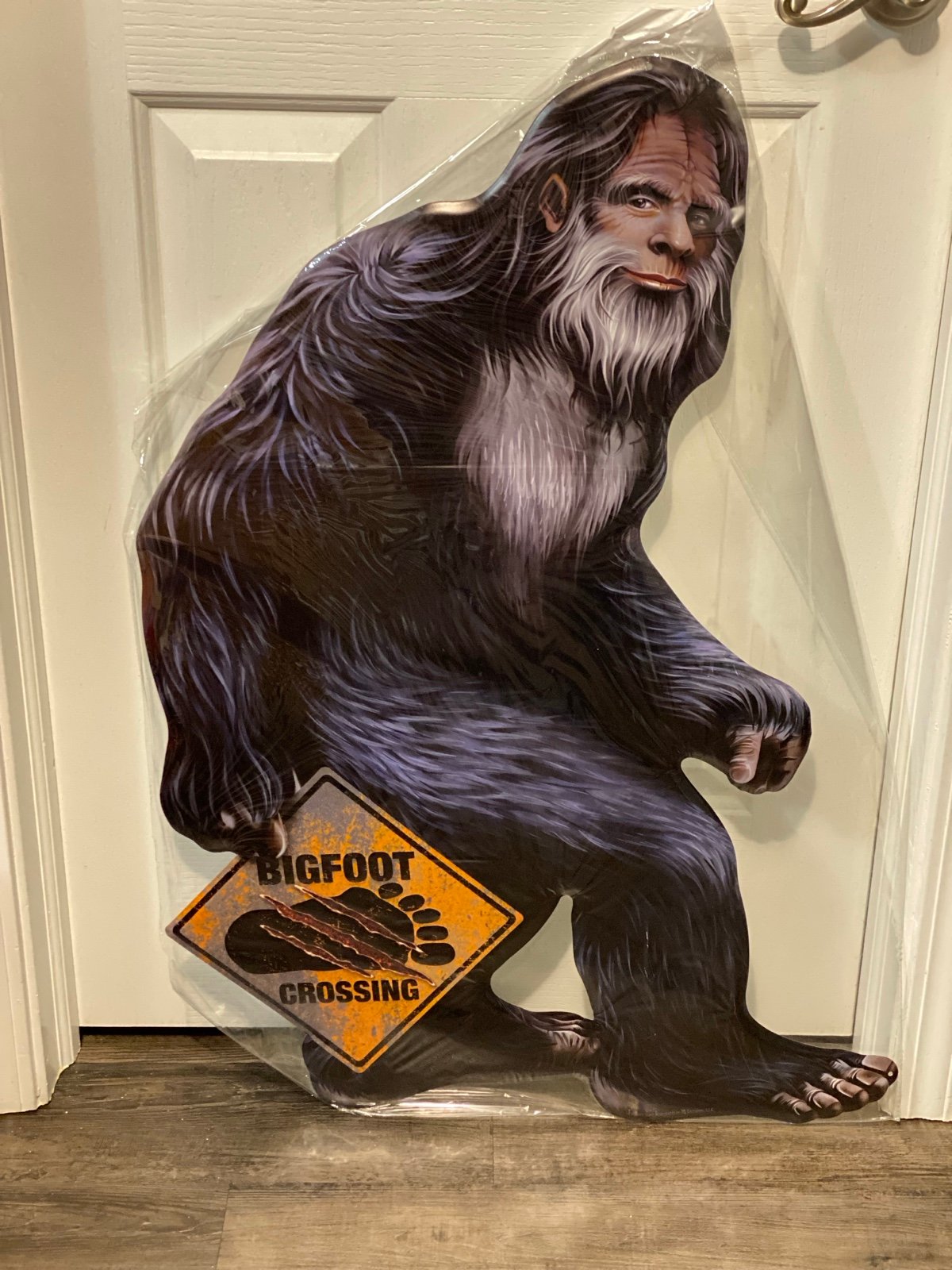 New 25”x35” Metal big foot sign