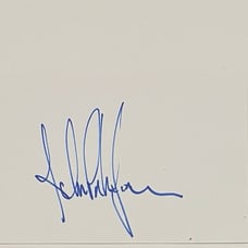 John Paul Jones of Led Zeppelin signed autographed, large index card