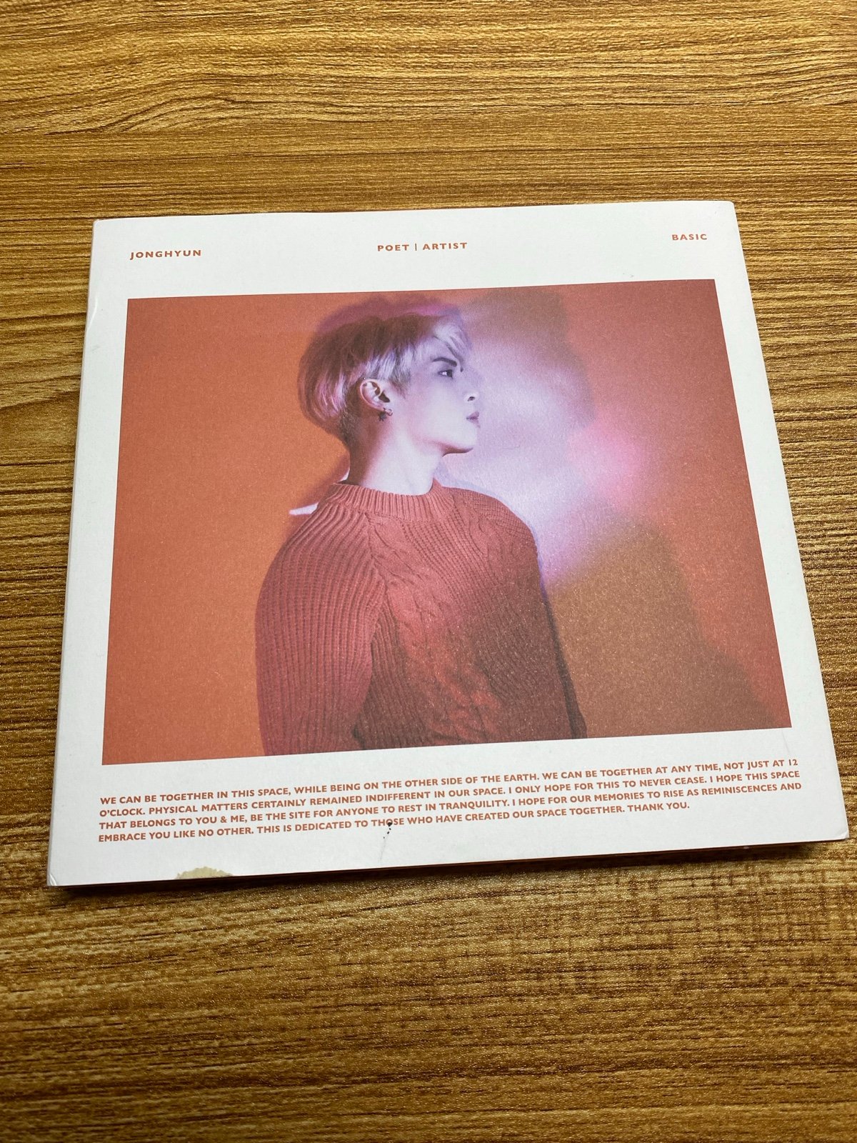 Jonghyun POET | ARTIST Album Korean Version
