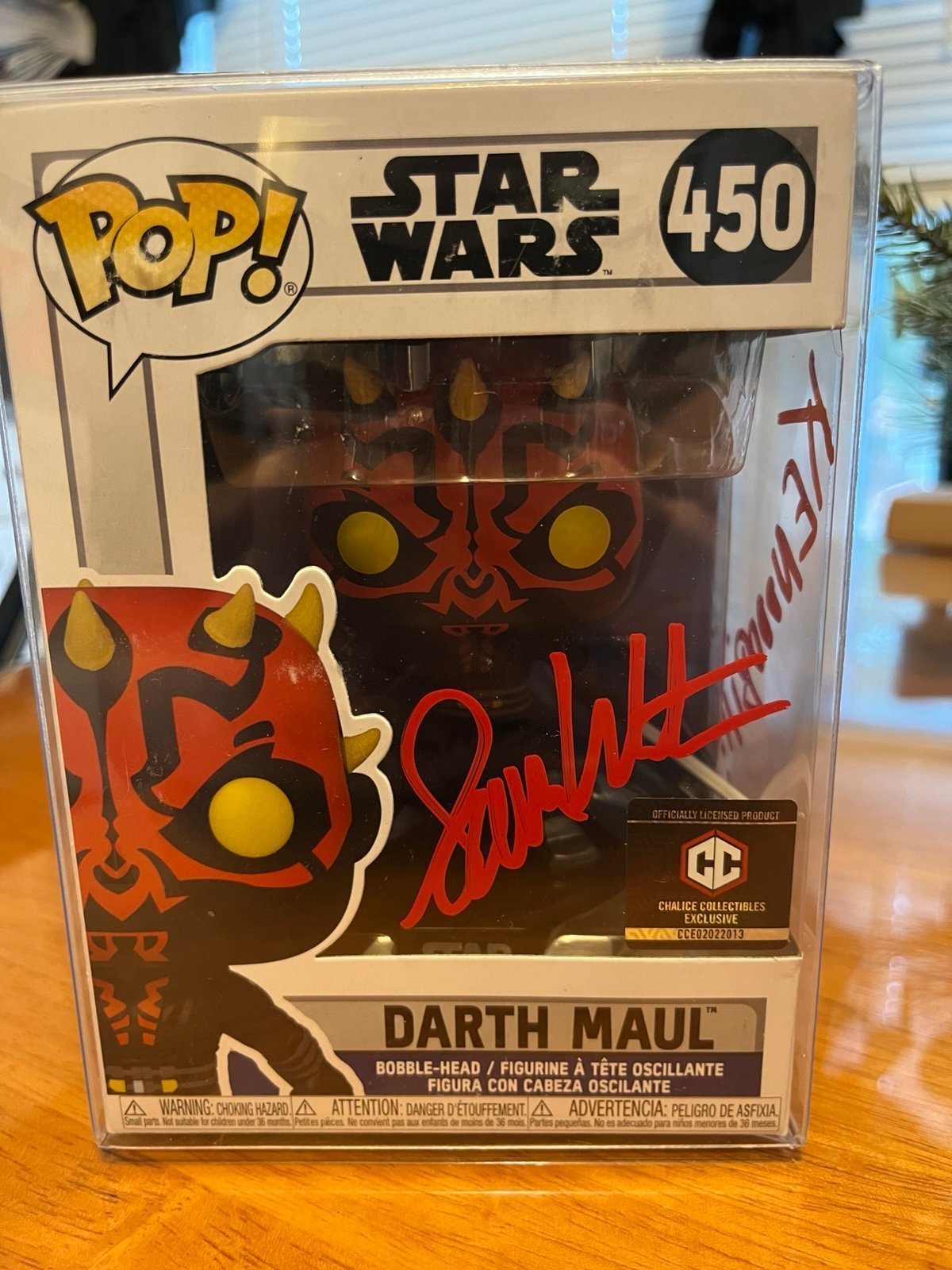 Darth Maul Clone Wars Chalice Exclusive #450 Signed