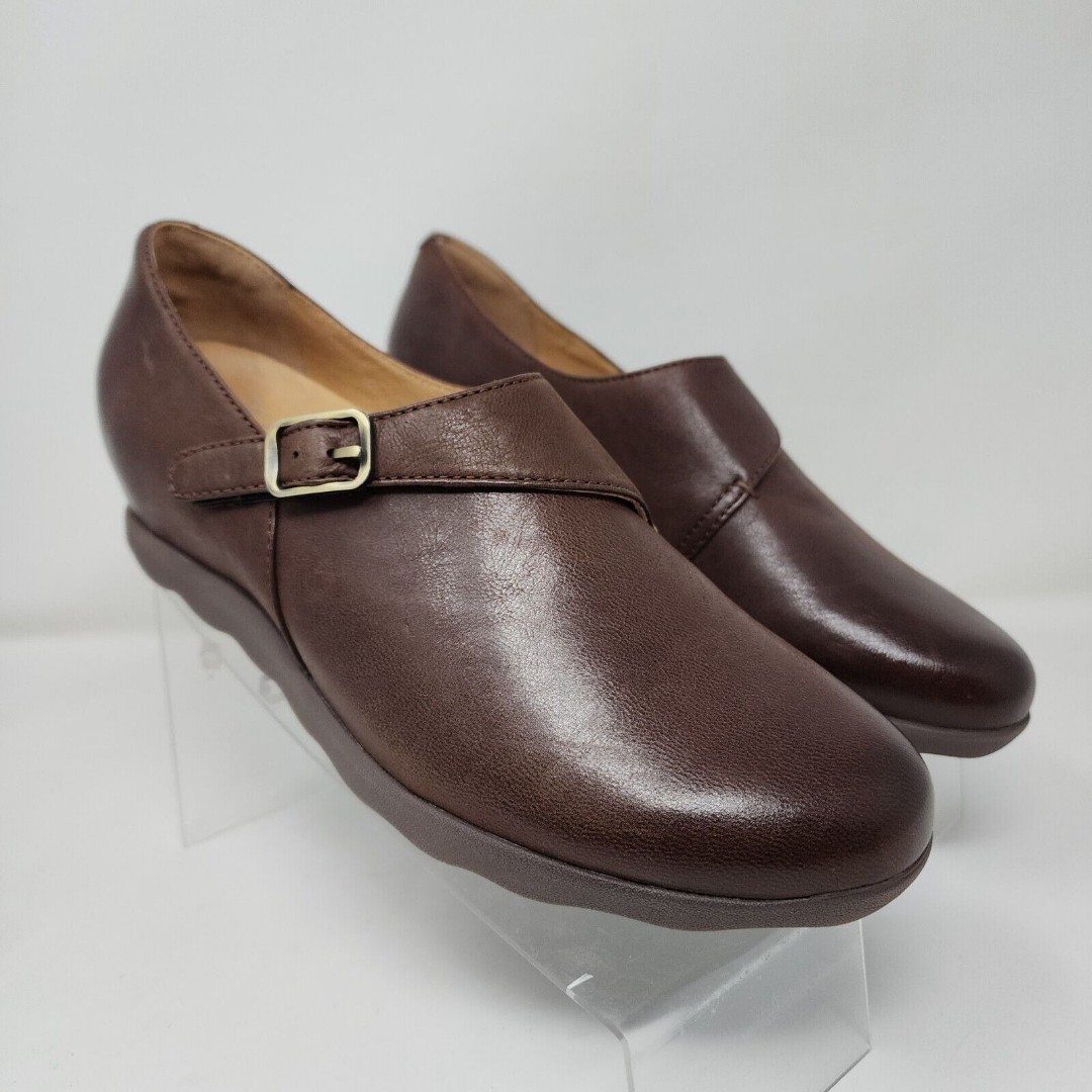 Dansko Leather Shoes Womens 8 Brown Marisa Oxford Comfort Slip On Strap