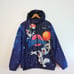 Members Only Tune Squad Space Jam Hooded Pockets Windbreaker Jacket Size M, EUC