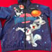 Members Only Tune Squad Space Jam Hooded Pockets Windbreaker Jacket Size M, EUC