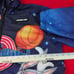 Members Only Tune Squad Space Jam Hooded Pockets Windbreaker Jacket Size M, EUC