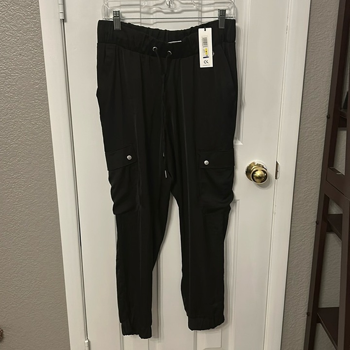 Calvin Klein Women’s (M) Black Performance Polyester Joggers Cargo NWT Pants