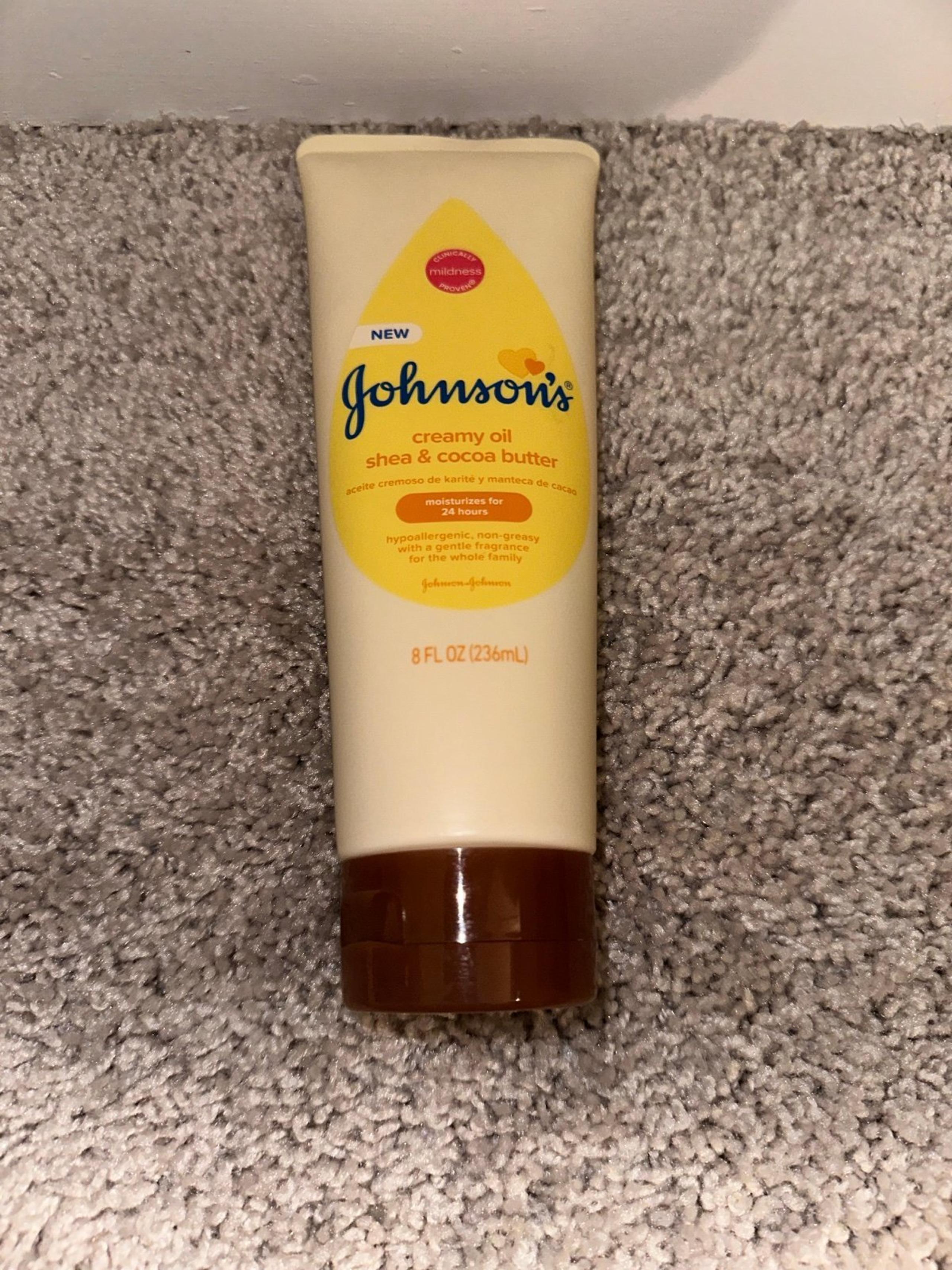 Johnson johnson's Baby Creamy Oil Cocoa & Shea Butter 8 oz Original
