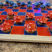 The Battle of the Mushrooms Glow-in-the-Dark Checkerboard – Handmade & Unique
