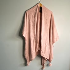 JANICE Soft Pom Pom Shawl wrap in pink one size New with tag