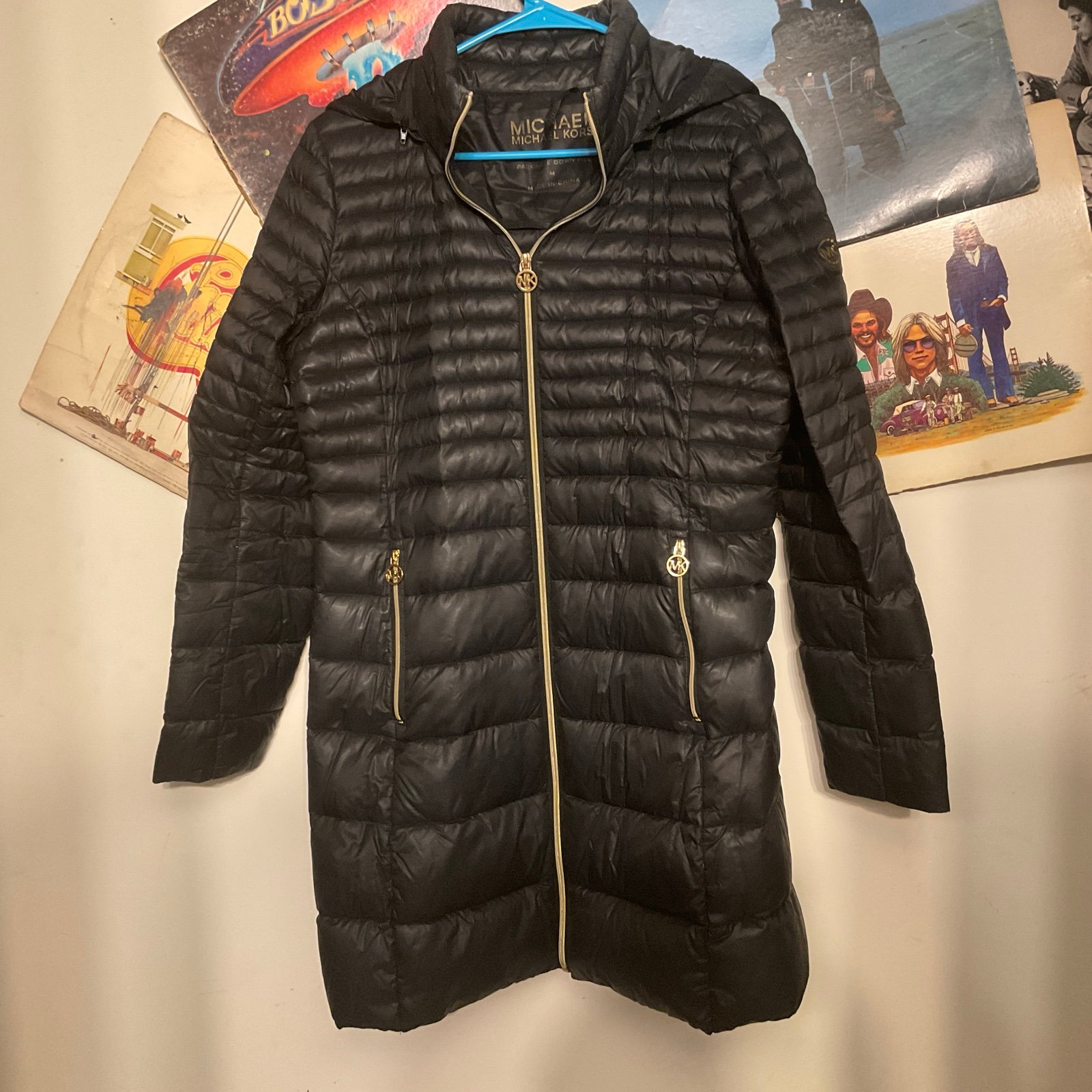 MICHAEL MICHAEL KORS WOMENS PACKABLE HOODED LONG DOWN JACKET M