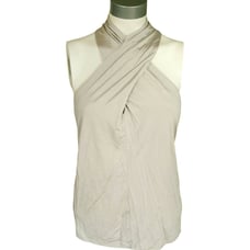 GENERATION LOVE Wisteria halter top cross front blouse in taupe Size XS NEW