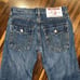 True Religion Men's Straight BILLY Super T Wide Jeans 35x33