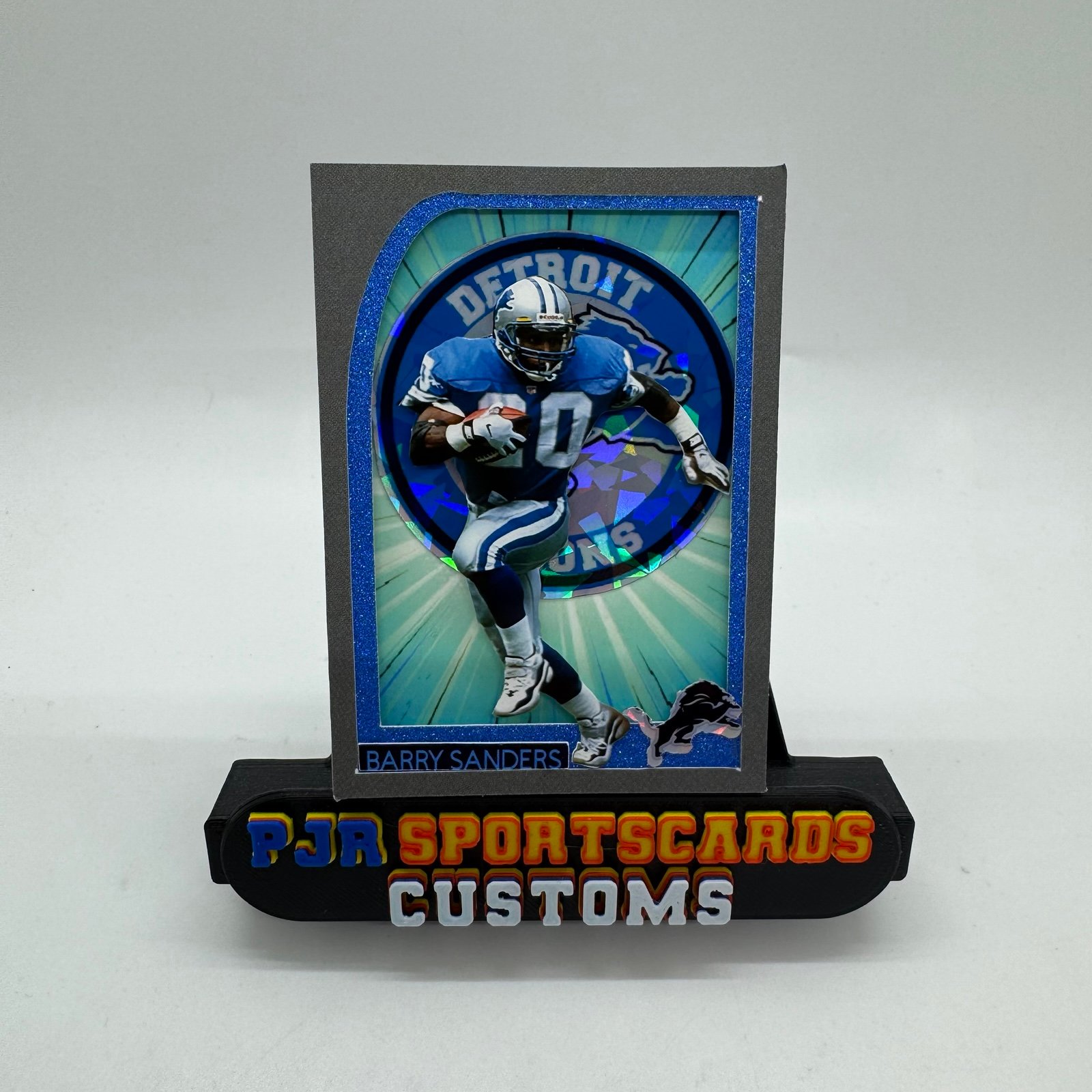 Custom made art card ACEO of Barry Sanders Detroit Lions
