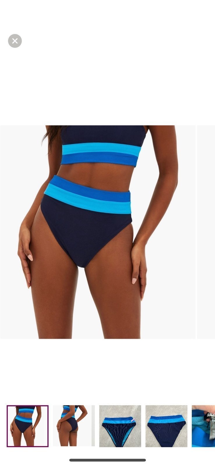 Beach riot NEW Emmy Colorblock high waist, bikini SET