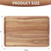 Wood Serving Trays Solid Acacia13 * 9 inch 2 PCS