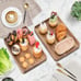 Wood Serving Trays Solid Acacia13 * 9 inch 2 PCS