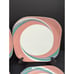 Sango Quadrille Pinwheel Pink 5206 Square 7 9/16 Salad Plate Set of 4