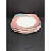 Sango Quadrille Pinwheel Pink 5206 Square 7 9/16 Salad Plate Set of 4