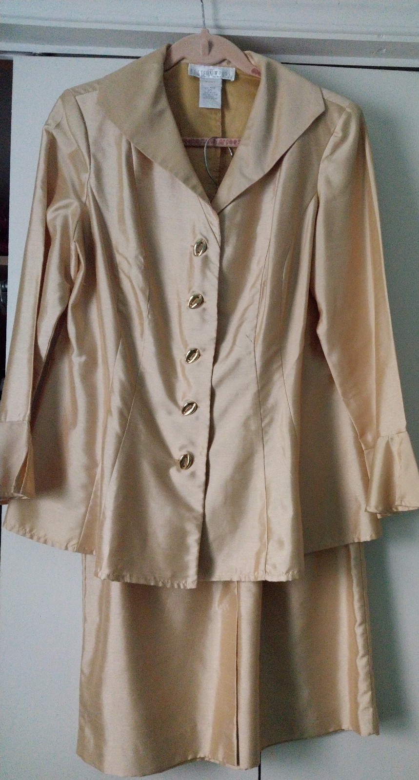 Gold 2pc Skirt Suit 14W