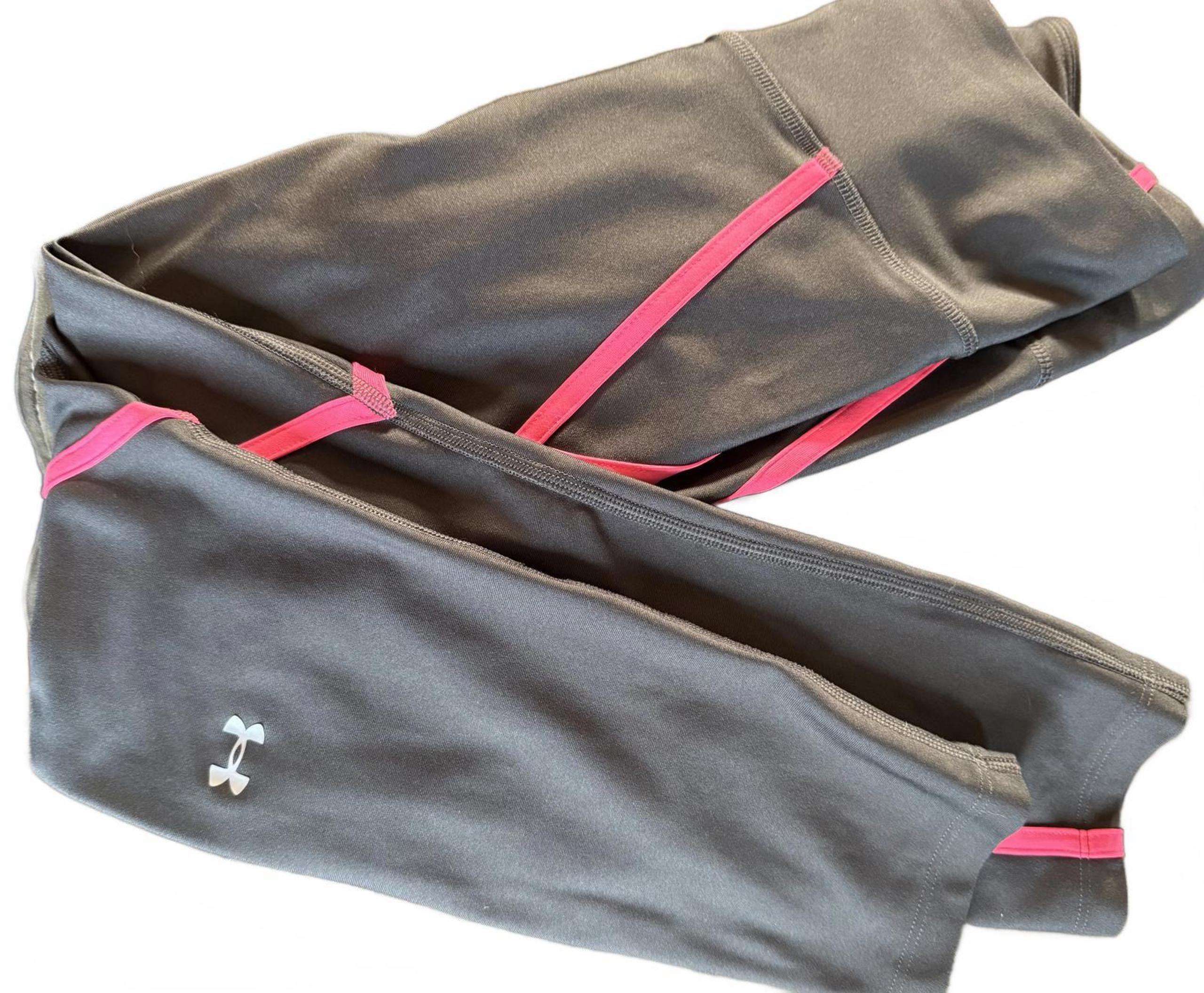 Under Armour Women's Athletic Leggings - Gray with Pink Accents