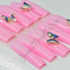 XXL MED- BUTTERFLIES ⭐️ Gel Press on Nails