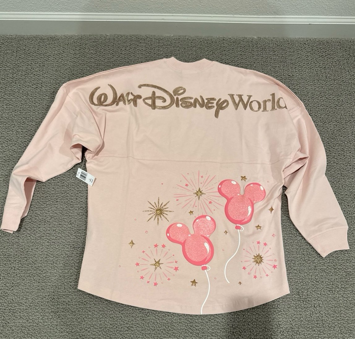 NWT Disney World pink balloons spirit jersey - small