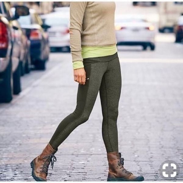 Athleta Criss-Cross Drifter Herringbone Leggings Black Size XXS