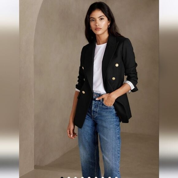 NWT black Banana Republic blazer Captain's