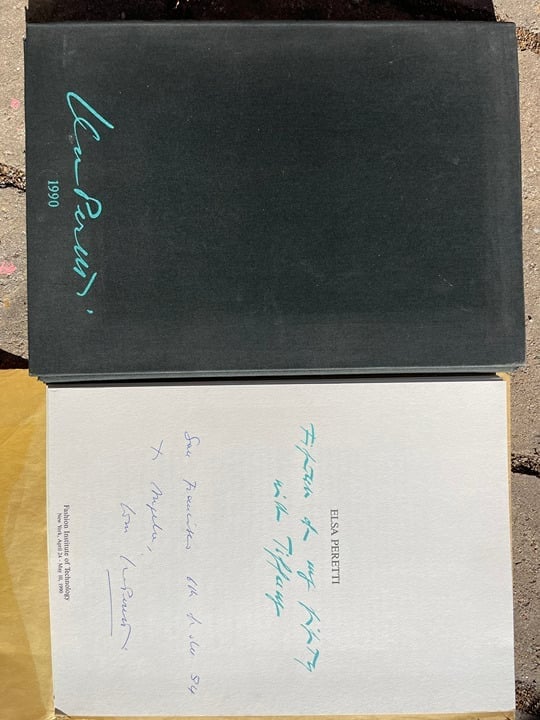 Elsa Peretti Fifteen Of My Fifty With Tiffany 1990 SIGNED folio book autographed